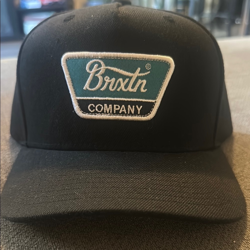 Brixton Black and Teal Logo Cap